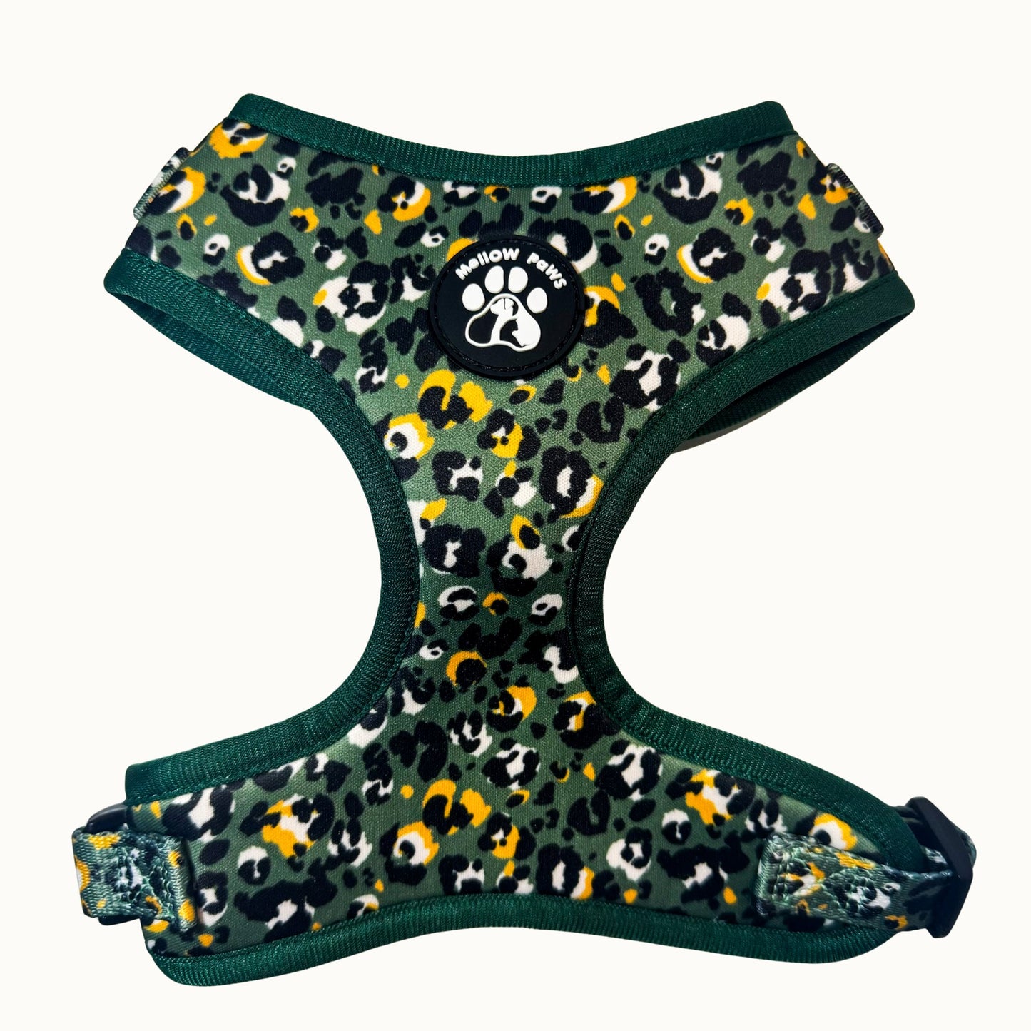 Dark Green Adjustable Dog Harness – Soft, Padded & Breathable