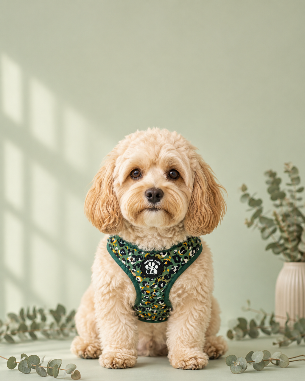 Dark Green Leopard Dog Harness