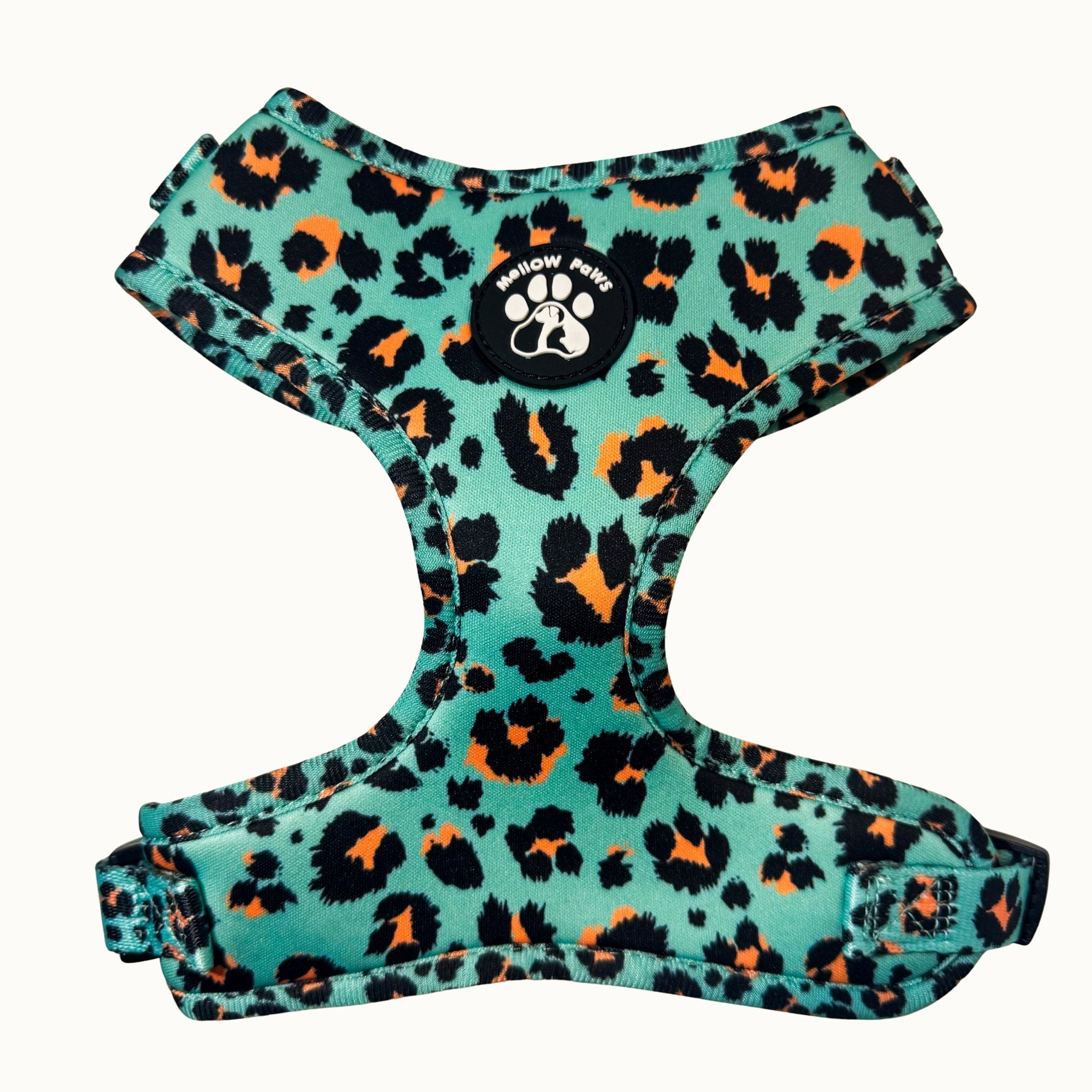Aqua Leopard Dog Harness