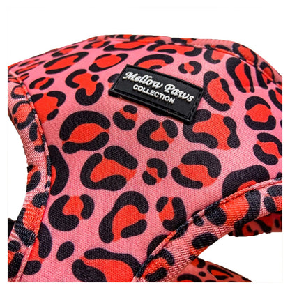 Pink leopard Adjustable puppy dog Harness