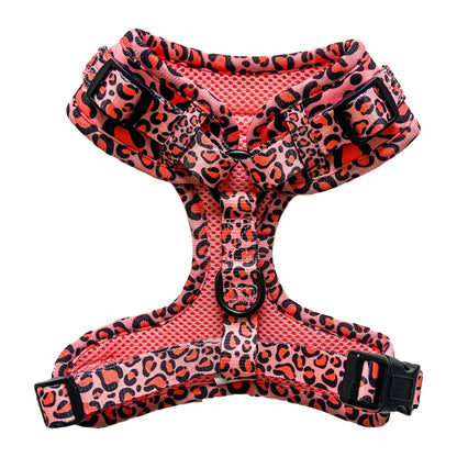 Pink leopard Adjustable puppy dog Harness