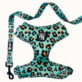 Aqua Leopard Dog Harness