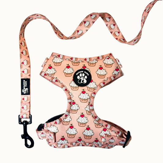Cupcake Adjustable Dog Harness – Soft, Padded & Breathable