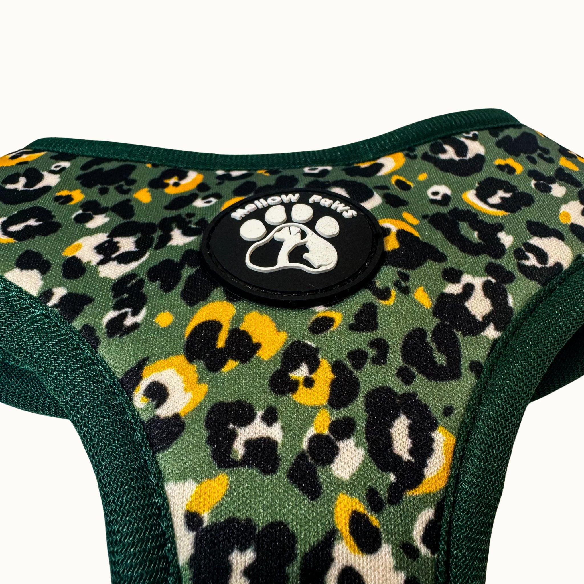 Dark Green Leopard Dog Harness